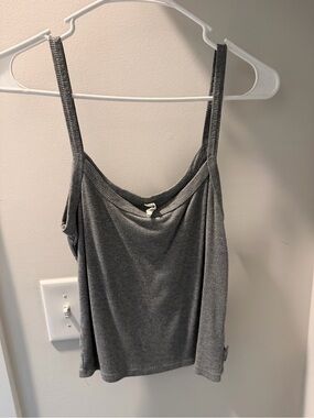 Boden Gray Ribbed Camisole Tank